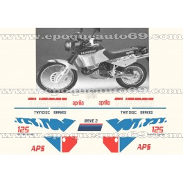 Autocollants - Stickers Aprilia TUAREG wind 125 année 1987