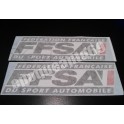 Kit 2 autocollants stickers FFSA