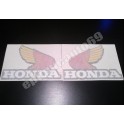 2 Autocollants - Stickers Ailes HONDA tricolore