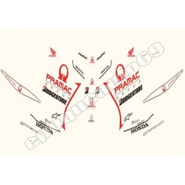 KIT AUTOCOLLANTS STICKERS HONDA CBR 1000 RR PRAMAC