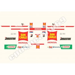  KIT AUTOCOLLANTS STICKERS HONDA CBR 1000 600 MOTO GP 2011 SAN CARLO