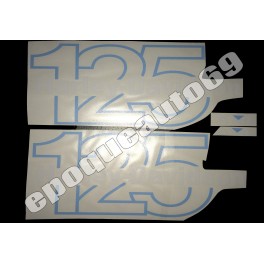 Autocollants stickers HARLEY DAVIDSON AMF SXT 125 ( bleue )