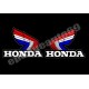 2 Autocollants - Stickers Ailes HONDA tricolore