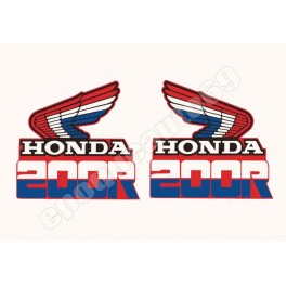 Kit Autocollants - Stickers 2 ailes honda xr 200 r 