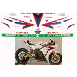 Autocollants stickers HONDA CBR 1000 RR CASTROL année 2011 