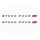 Kit 2 autocollants Stickers speed four