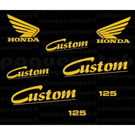 Kit 8 autocollants Stickers HONDA CX 125 Custom 