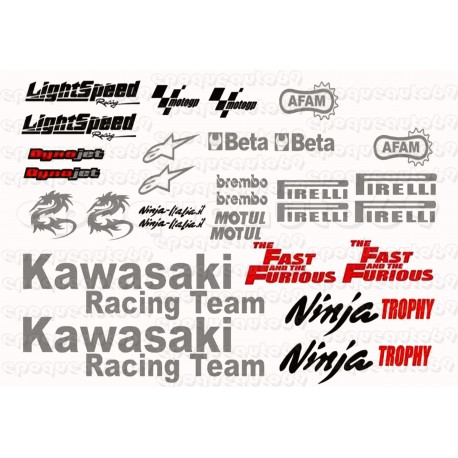 Autocollants - Stickers Kawasaki Ninja 