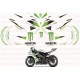 Autocollants - Stickers KAWASAKI ZX-10R année 2008 version vert