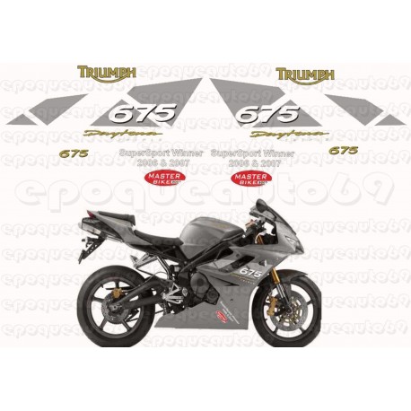 Kit autocollants Stickers triumph daytona triple 675 année 2008