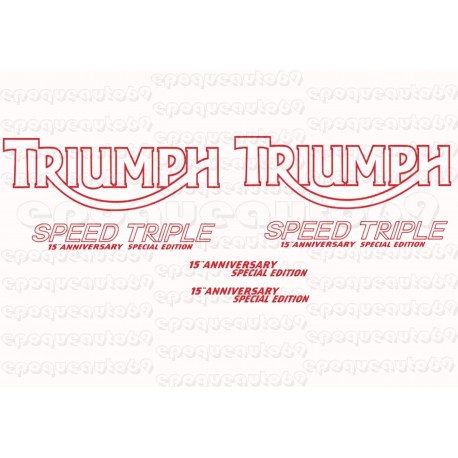 Kit autocollants Stickers triumph speed triple 1050 année 2010