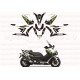 Kit autocollants Stickers Yamaha T-max 530 Vert