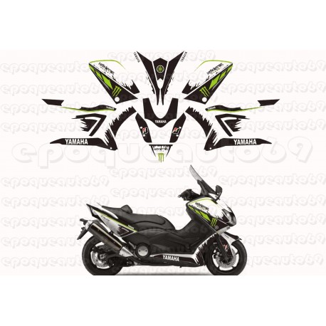 Kit autocollants Stickers Yamaha T-max 530 Vert