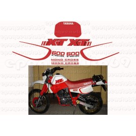 Autocollants stickers Yamaha XT 600 annee 1988