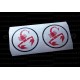 2 autocollants stickers rond ABARTH 