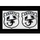 2 autocollants stickers rond ABARTH 