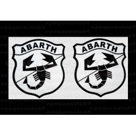 2 autocollants stickers rond ABARTH 