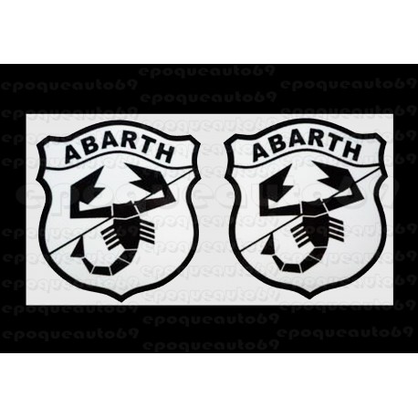 2 autocollants stickers rond ABARTH 