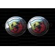 2 autocollants stickers rond ABARTH 