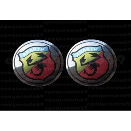 2 autocollants stickers rond ABARTH 