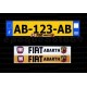 2 Autocollants Stickers drapeaux Italia ABARTH 