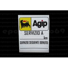 Autocollant Sticker AGIP service