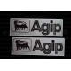 2 Autocollants stickers AGIP 