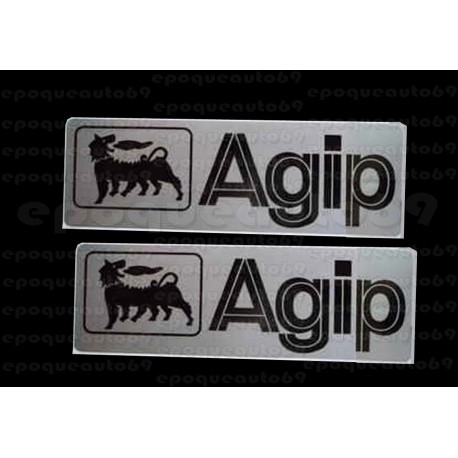 2 Autocollants stickers AGIP 