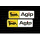 2 Autocollants stickers AGIP 