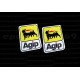 2 Autocollants stickers AGIP 