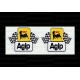Autocollant sticker AGIP drapeaux