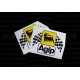 2 Autocollants Stickers AGIP rectangle