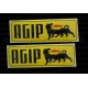 2 autocollants stickers Agip ancien