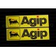 2 autocollants stickers Agip ancien