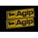 2 autocollants stickers Agip 