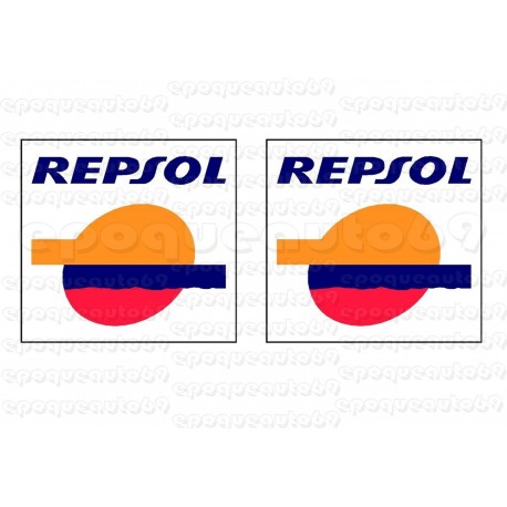 2 autocollants stickers REPSOL 