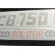 Kit autocollants Stickers complet cb 750 f bol d'or année 1981