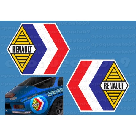 2 Autocollants ailes arrière Renault Alpine Haute Qualité