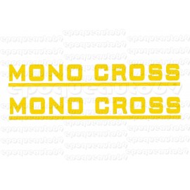 2 autocollants stickers MONOCROSS jaune