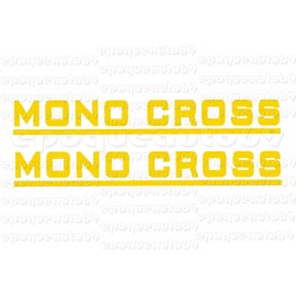 2 autocollants stickers MONOCROSS jaune