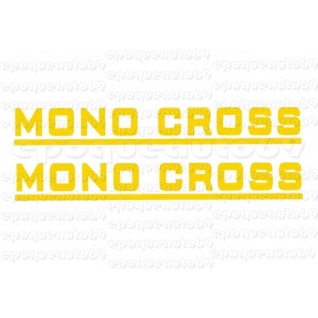 2 autocollants stickers MONOCROSS jaune