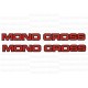 2 autocollants stickers MONOCROSS jaune