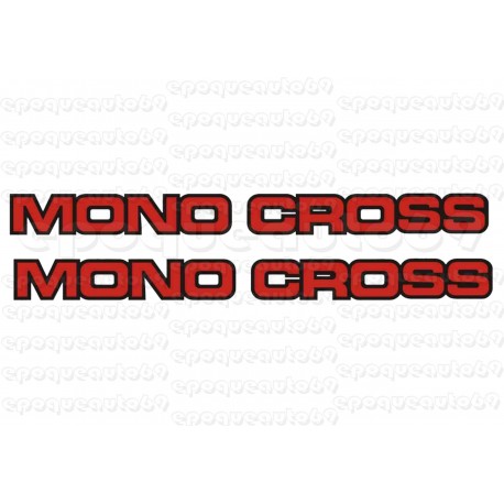 2 autocollants stickers MONOCROSS jaune