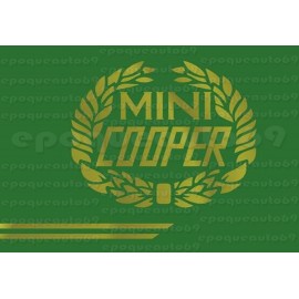 Autocollants stickers cooper blanc