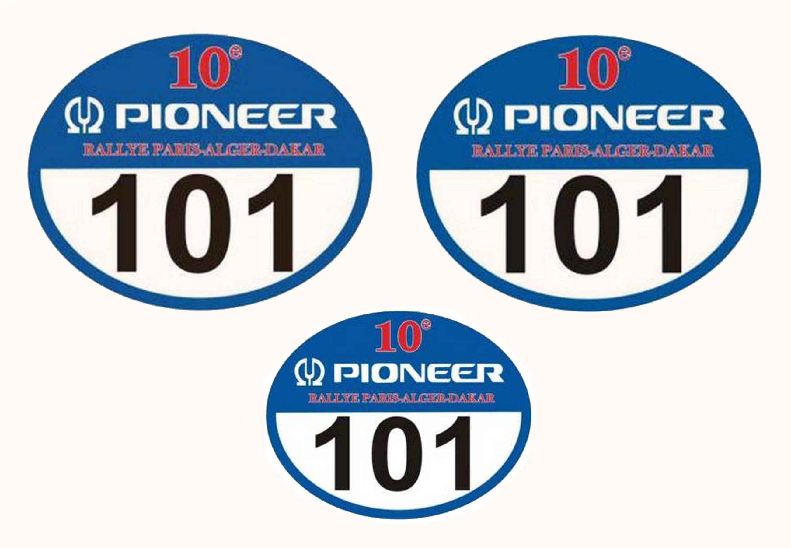 Autocollants Stickers Pioneer 10 eme Dakar 1988 - EPOQUEAUTO69