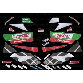 Autocollants - Stickers Honda VTR Sp2 Castrol