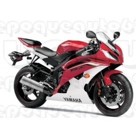 Autocollants stickers Yamaha YZF-R6 2013 - version rouge / blanc