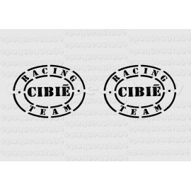 Autocollants stickers Cibié Racing team ovale