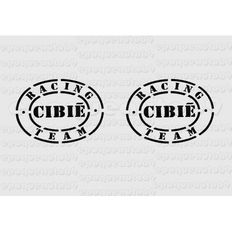 Autocollants stickers Cibié Racing team ovale