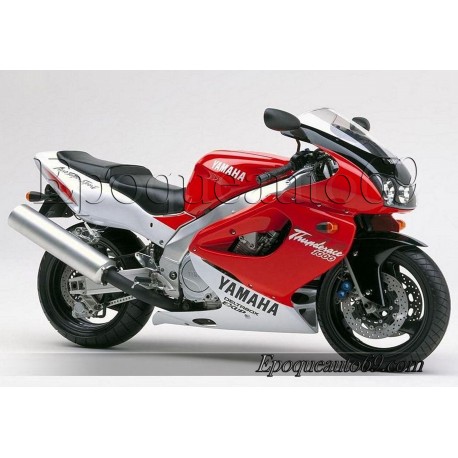 Autocollants Stickers Yamaha YZF 1000R année 1996 blanc /Rouge